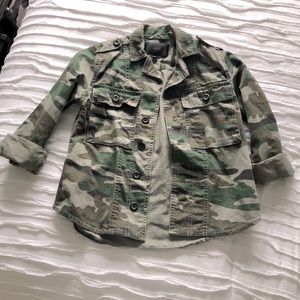 J Crew Camo Shacket XXS